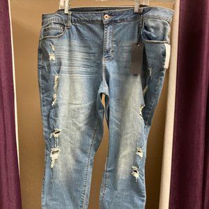 Plus Size distressed jeans